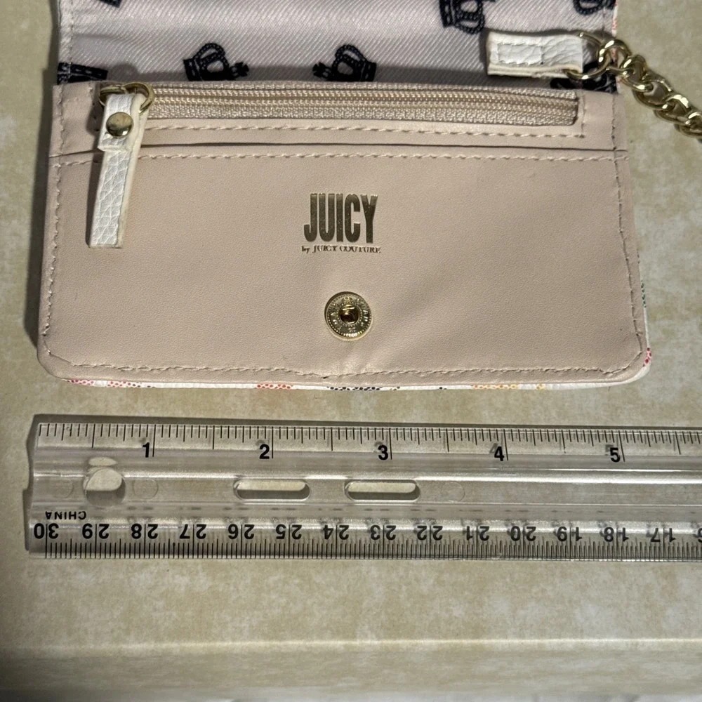 Juicy by Juicy Couture  Credit Card Case Wallet Multi Crown Heart Key Chain